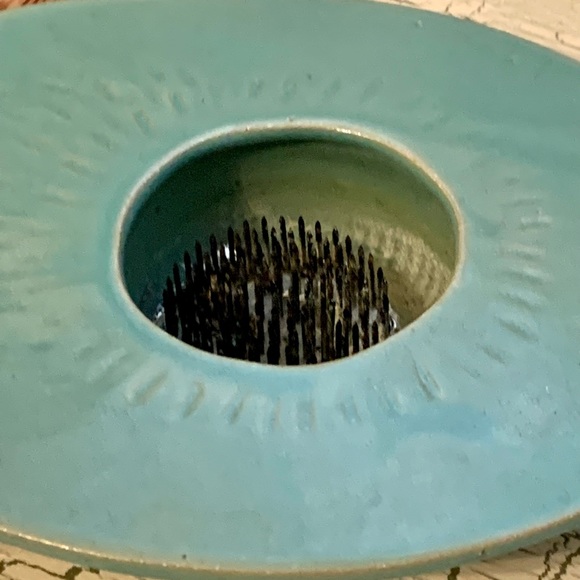 Vintage ikebana vase Celadon green glaze signed MCM Minimalist Decor - Picture 12 of 13